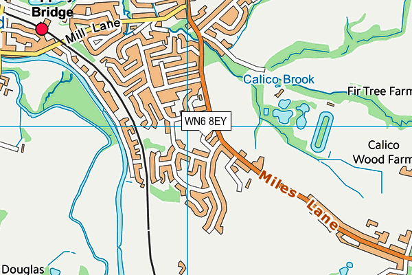 WN6 8EY map - OS VectorMap District (Ordnance Survey)
