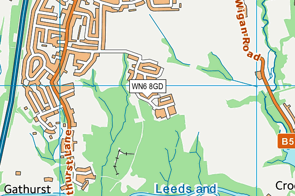 WN6 8GD map - OS VectorMap District (Ordnance Survey)