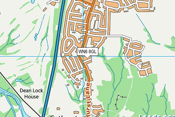 WN6 8GL map - OS VectorMap District (Ordnance Survey)