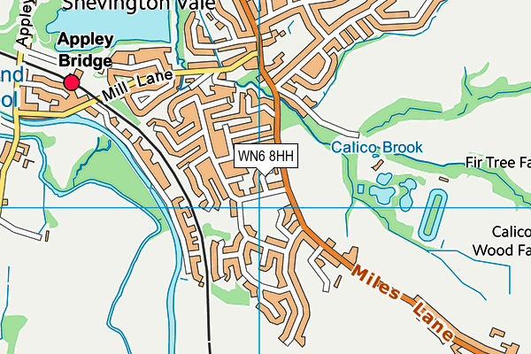 WN6 8HH map - OS VectorMap District (Ordnance Survey)