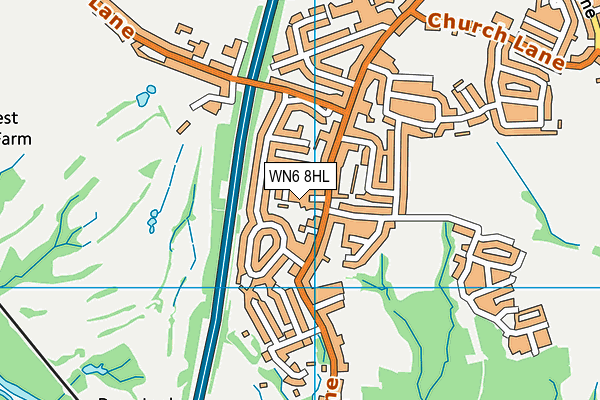 WN6 8HL map - OS VectorMap District (Ordnance Survey)