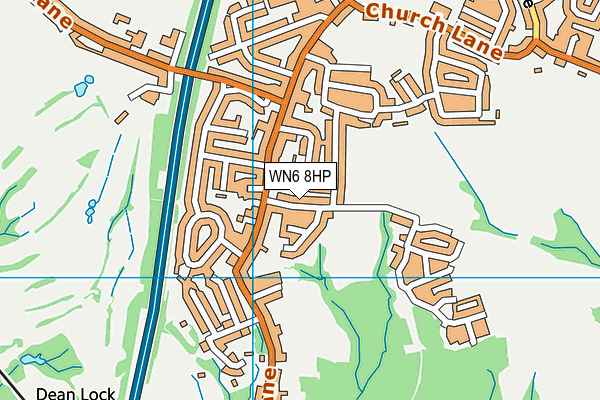 WN6 8HP map - OS VectorMap District (Ordnance Survey)
