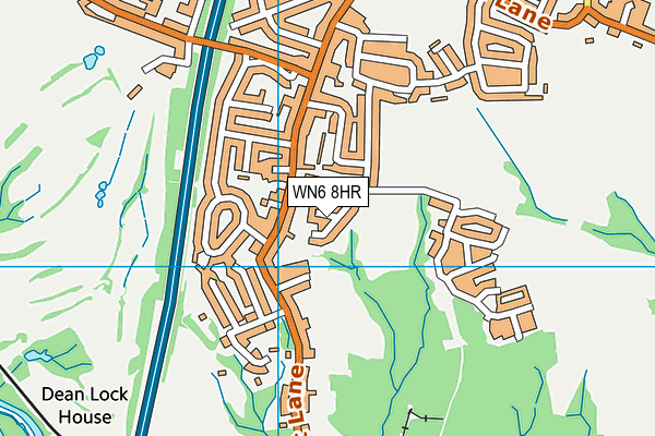 WN6 8HR map - OS VectorMap District (Ordnance Survey)