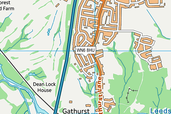 WN6 8HU map - OS VectorMap District (Ordnance Survey)