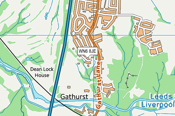 WN6 8JE map - OS VectorMap District (Ordnance Survey)