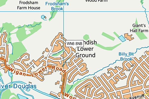 WN6 8NB map - OS VectorMap District (Ordnance Survey)