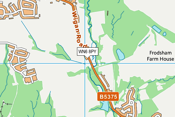 WN6 8PY map - OS VectorMap District (Ordnance Survey)