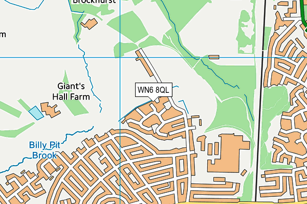 WN6 8QL map - OS VectorMap District (Ordnance Survey)