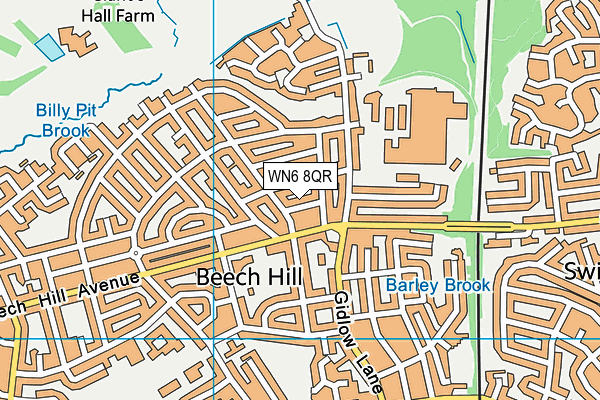 WN6 8QR map - OS VectorMap District (Ordnance Survey)