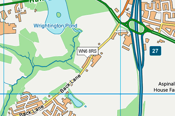 WN6 8RS map - OS VectorMap District (Ordnance Survey)