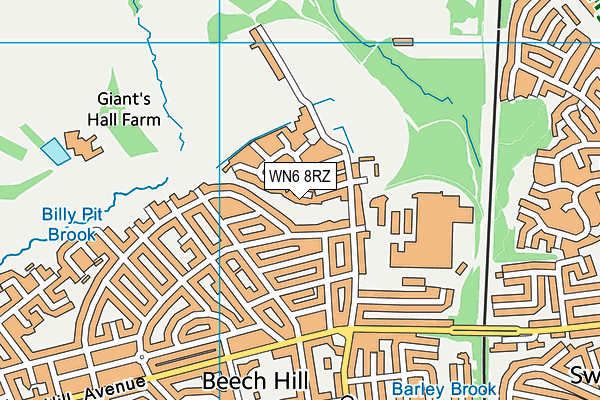 WN6 8RZ map - OS VectorMap District (Ordnance Survey)