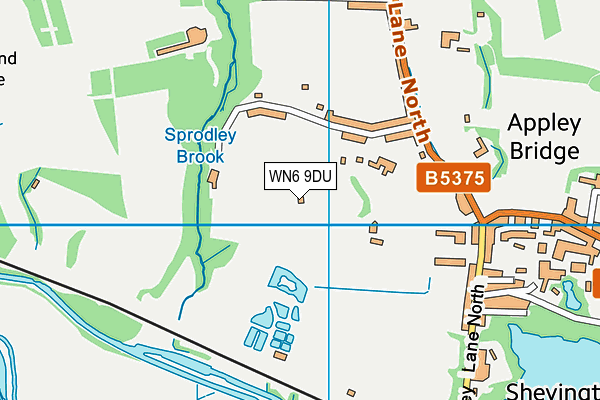 WN6 9DU map - OS VectorMap District (Ordnance Survey)
