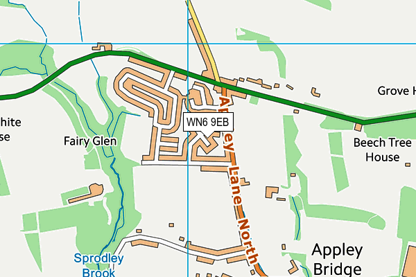 WN6 9EB map - OS VectorMap District (Ordnance Survey)