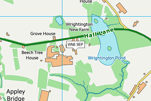 WN6 9EP map - OS VectorMap District (Ordnance Survey)