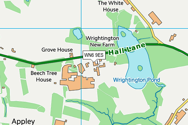 WN6 9ES map - OS VectorMap District (Ordnance Survey)