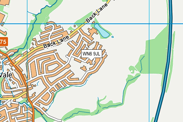 WN6 9JL map - OS VectorMap District (Ordnance Survey)