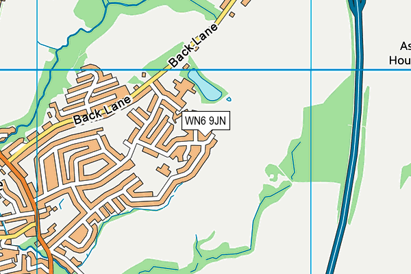WN6 9JN map - OS VectorMap District (Ordnance Survey)