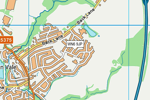 Shevington Vale Primary School map (WN6 9JP) - OS VectorMap District (Ordnance Survey)