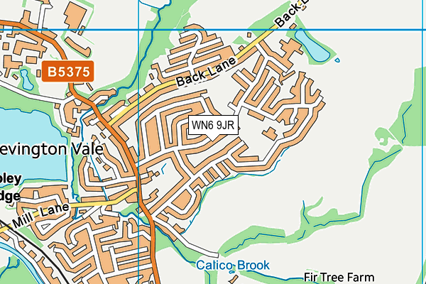 WN6 9JR map - OS VectorMap District (Ordnance Survey)