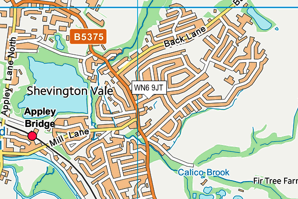 WN6 9JT map - OS VectorMap District (Ordnance Survey)