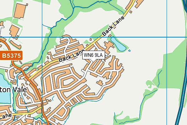 WN6 9LA map - OS VectorMap District (Ordnance Survey)