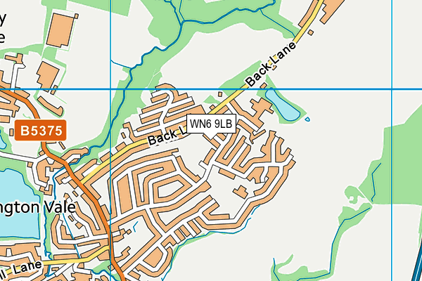 WN6 9LB map - OS VectorMap District (Ordnance Survey)