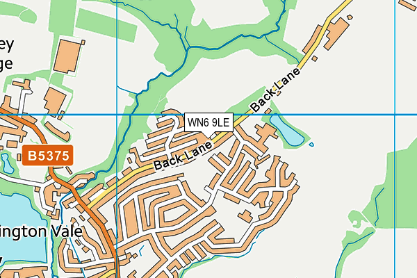 WN6 9LE map - OS VectorMap District (Ordnance Survey)