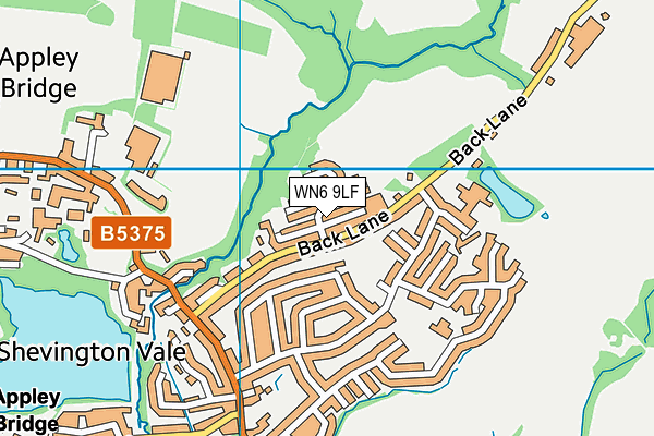 WN6 9LF map - OS VectorMap District (Ordnance Survey)