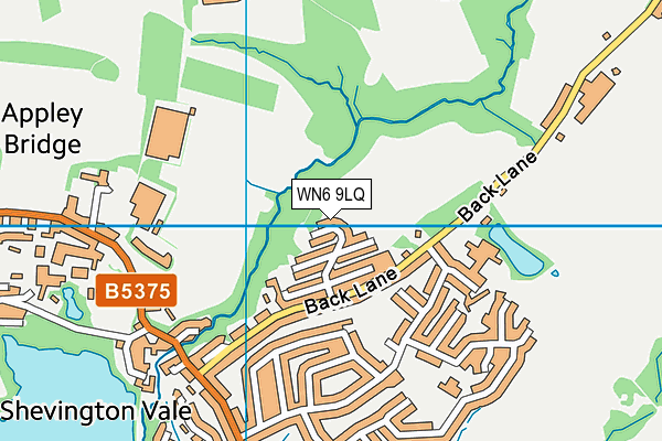 WN6 9LQ map - OS VectorMap District (Ordnance Survey)