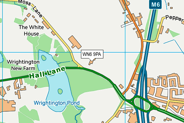 WN6 9PA map - OS VectorMap District (Ordnance Survey)