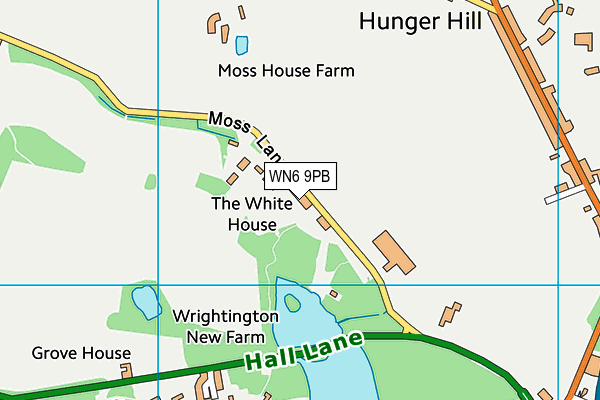 Wrightington Hotel & Country Club map (WN6 9PB) - OS VectorMap District (Ordnance Survey)