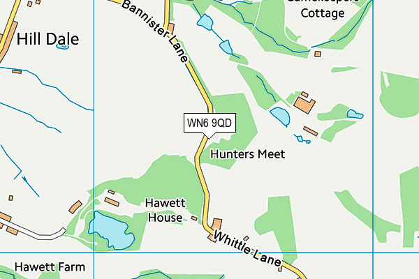 WN6 9QD map - OS VectorMap District (Ordnance Survey)