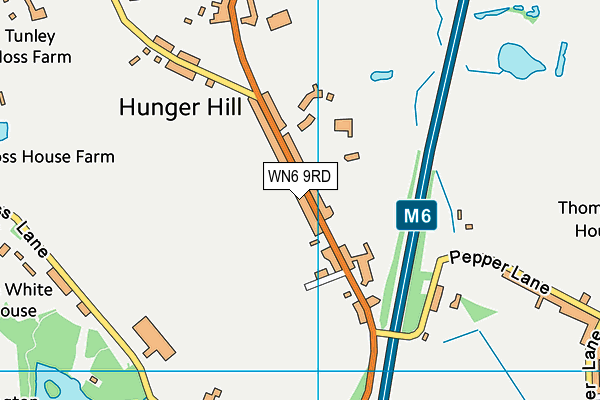 WN6 9RD map - OS VectorMap District (Ordnance Survey)
