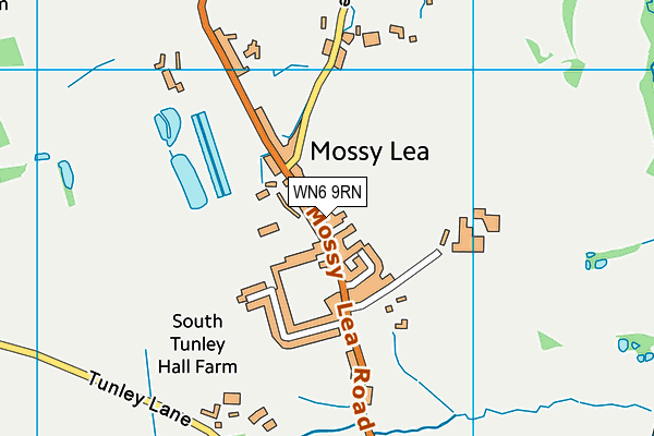 Wrightington Mossy Lea Primary School map (WN6 9RN) - OS VectorMap District (Ordnance Survey)