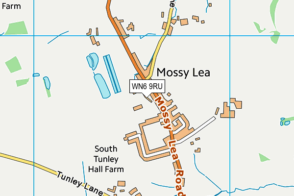 WN6 9RU map - OS VectorMap District (Ordnance Survey)