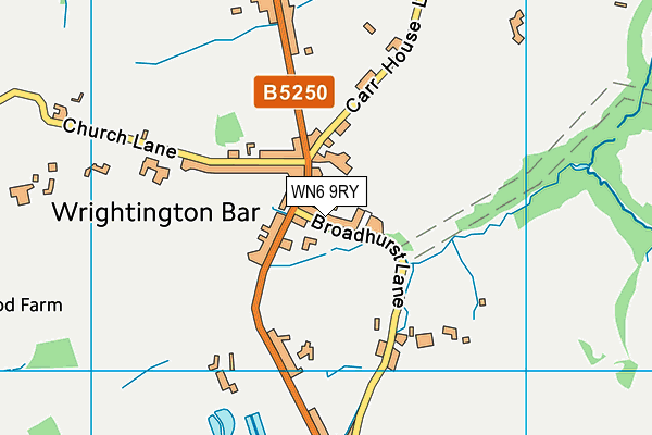 WN6 9RY map - OS VectorMap District (Ordnance Survey)