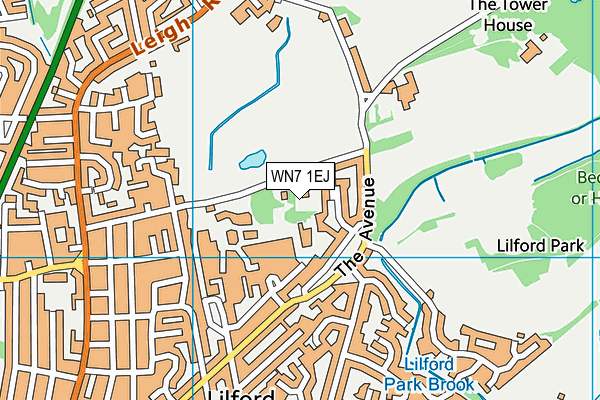 WN7 1EJ map - OS VectorMap District (Ordnance Survey)
