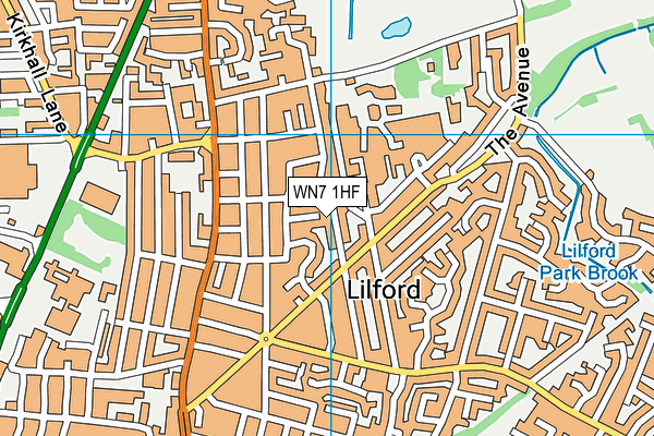 WN7 1HF map - OS VectorMap District (Ordnance Survey)