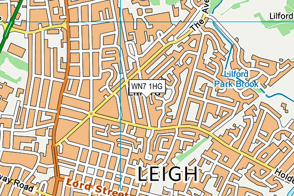 WN7 1HG map - OS VectorMap District (Ordnance Survey)