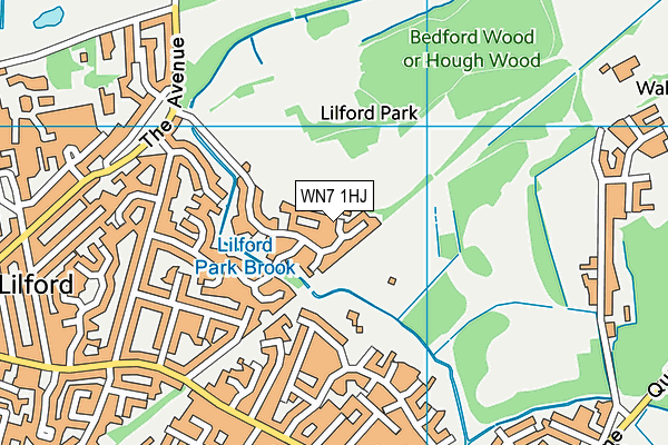 WN7 1HJ map - OS VectorMap District (Ordnance Survey)