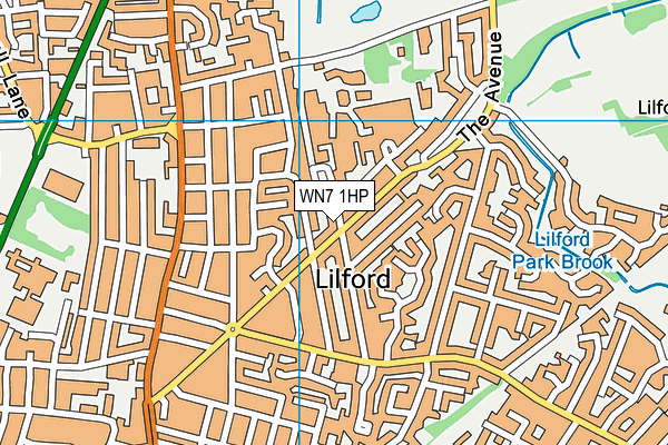 WN7 1HP map - OS VectorMap District (Ordnance Survey)