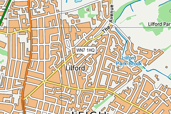 WN7 1HQ map - OS VectorMap District (Ordnance Survey)