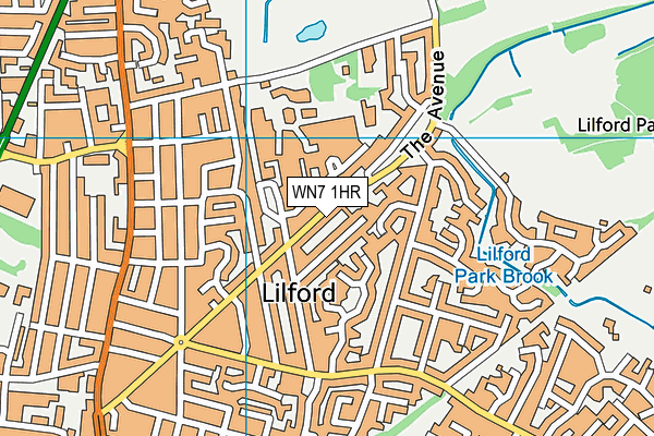 WN7 1HR map - OS VectorMap District (Ordnance Survey)
