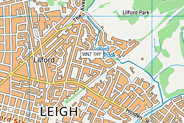 WN7 1HY map - OS VectorMap District (Ordnance Survey)