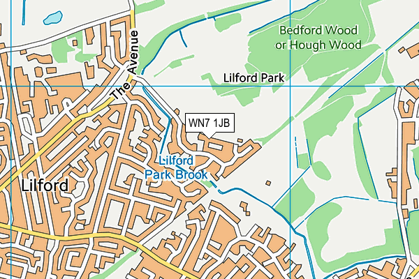 WN7 1JB map - OS VectorMap District (Ordnance Survey)