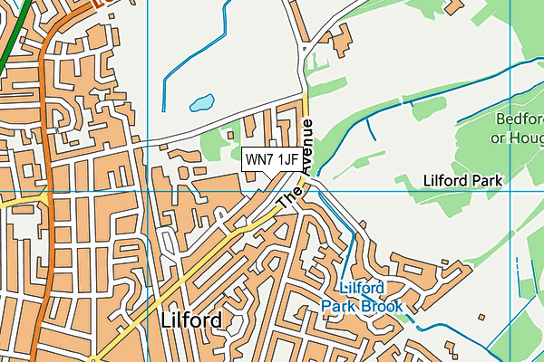 WN7 1JF map - OS VectorMap District (Ordnance Survey)
