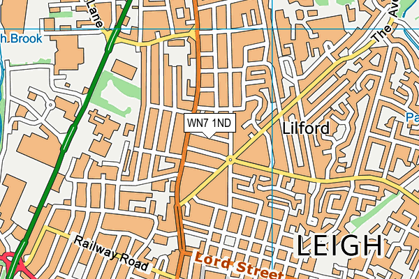 WN7 1ND map - OS VectorMap District (Ordnance Survey)