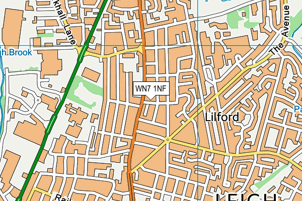 WN7 1NF map - OS VectorMap District (Ordnance Survey)