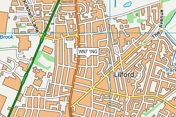 WN7 1NG map - OS VectorMap District (Ordnance Survey)