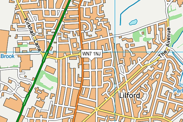 WN7 1NJ map - OS VectorMap District (Ordnance Survey)